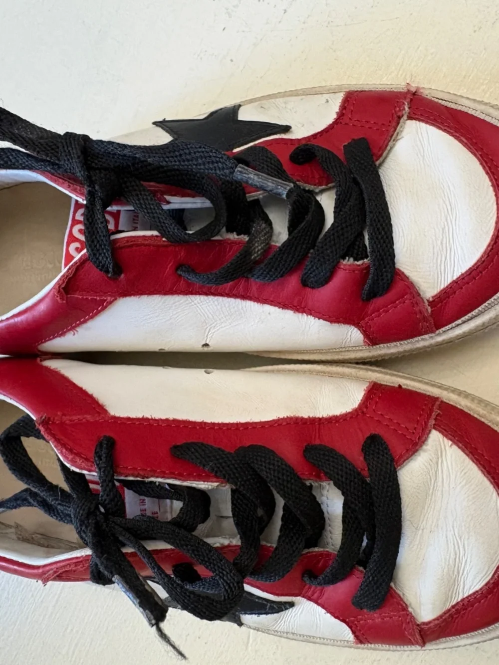 GOLDEN GOOSE May Sneakers Red White Black Size 35 -US sz 5 - Picture 12 of 13